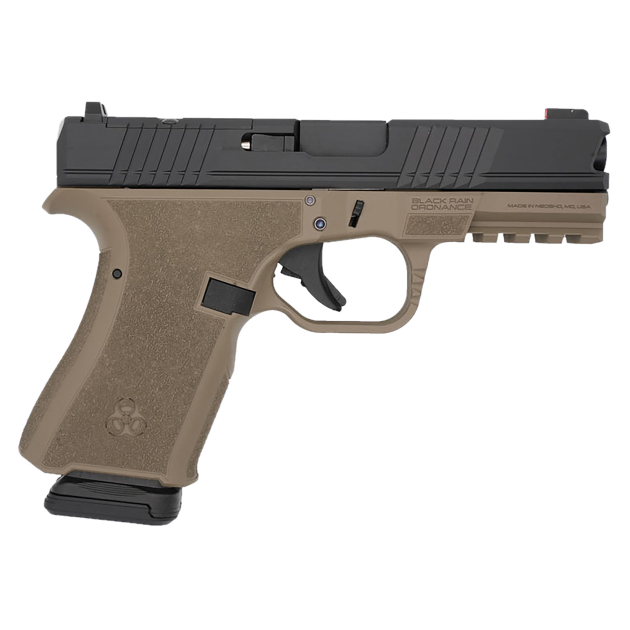 Black Rain Ordnance FL9MMFDEBLK   Compact Frame 9mm 15+1 4" Stainless Steel Slide
