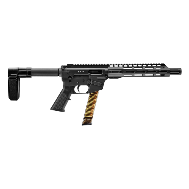 FREEDOM ORDNANCE FX9P10SBM FX-9  9mm Luger 32+1 10", Black, M-LOK Handguard, SB Mini Brace, A2 Grip, 3" Faux Suppressor