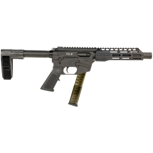 FREEDOM ORDNANCE FX9P8SBM FX-9  9mm Luger 31+1 8" Black Nitride Steel Barrel, M-LOK Handguards, Black Anodized Aluminum Picatinny Rail Receiver, Black SB Mini Brace, AR15 Grip