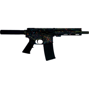 GLFA AR15 PISTOL 223 WYLDE - 7.5" NITRIDE SPLATTER BLACK