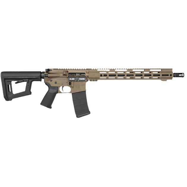 Diamondback DB1718K061 DB15 Carbon Series 5.56 NATO 30+1 16" Black Nitride Threaded Barrel, Flat Dark Earth Cerakote Picatinny Rail Aluminum Receiver, Adjustable Black Synthetic Stock, Magpul MOE Grip