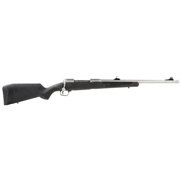 Savage Arms 57043 110 Brush Hunter Full Size 338 Win Mag 4+1 20" Matte Threaded Barrel, Matte Drilled & Tapped Stainless Steel Receiver, Fixed Matte Black Synthetic Stock, Right Hand