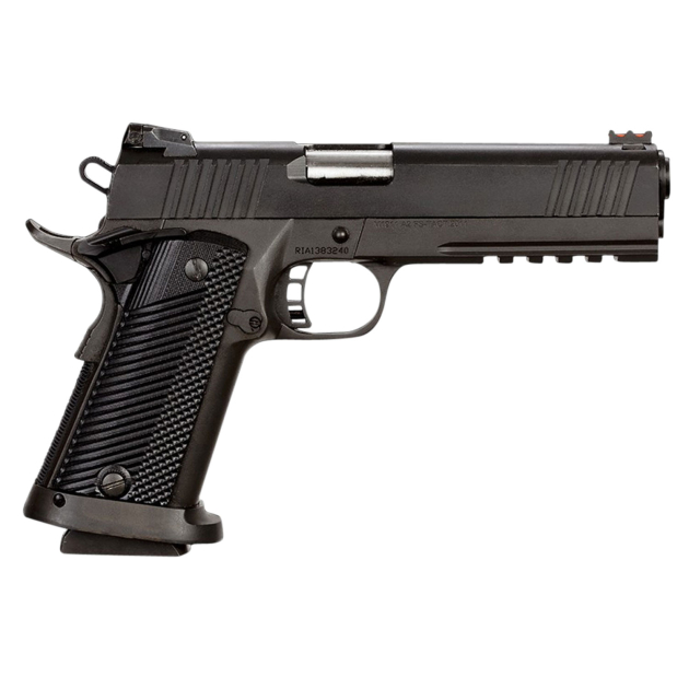 Rock Island 51679 Tac Ultra FSHC 9mm Luger Caliber with 5" Barrel, 17+1 Capacity, Overall Black Parkerized Finish Steel, Picatinny Rail/Beavertail Frame, Serrated Slide & Black G10 Grip
