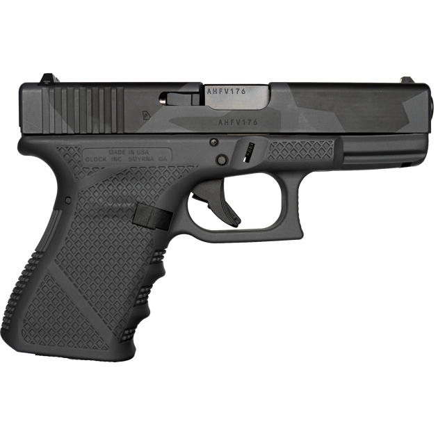Weapon Works  G19 Gen3 Compact Frame 9mm Luger 15+1 4.02" Black Steel Barrel, Urban Dazzle Grey w/Mesh Stippling Serrated Steel Slide & Polymer Frame w/Picatinny Rail, USA Made