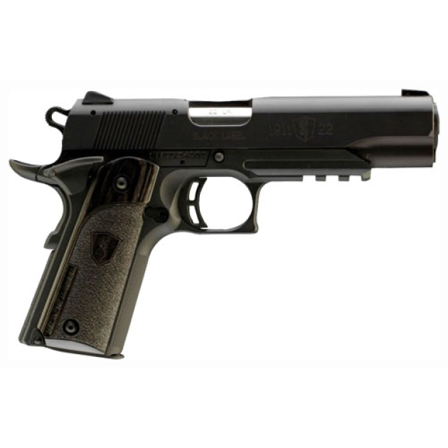 BROWNING 1911-22 BLACK LABEL - COMPACT 22LR 3.62"FS W/ RAIL