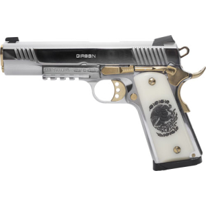 GIRSAN MC1911S LIBERADORE II - 45ACP CHROME/GOLD ENGRAVED 8RD - Image 4