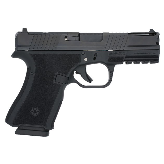 Black Rain Ordnance FLP9MMBLK   Compact Frame 9mm 15+1 4" Stainless Steel Slide