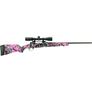 Savage Arms 57338 110 Apex Hunter XP 7mm-08 Rem 4+1 20", Matte Black Metal, Muddy Girl Synthetic Stock, Vortex Crossfire II 3-9x40mm Scope