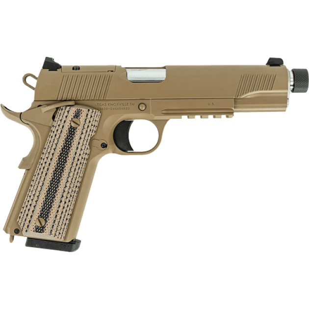 TISAS 1911 DUTY B45RDG 45ACP - 5" THREADED BBL 8RD FDE