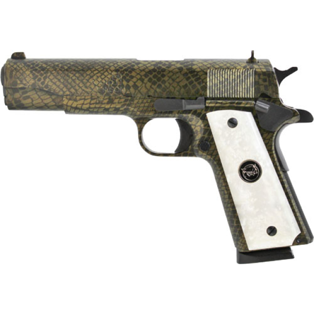 IVER JOHNSON 1911A1 MOCCASIN - 45ACP 5" FS 8RD SNAKESKIN