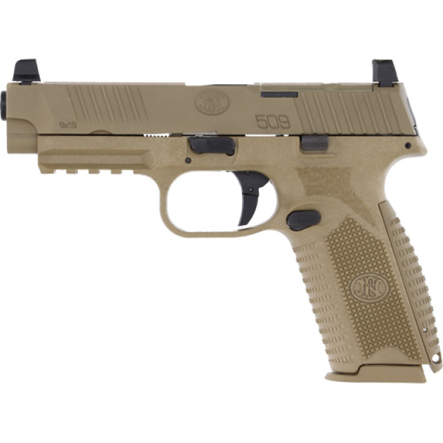 FN 509 FULL SIZE MRD 9MM NO - SAFETY 2-17RD FDE