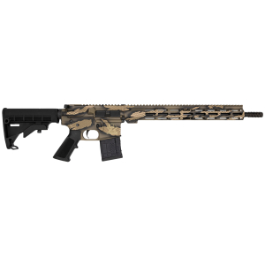 Great Lakes Firearms AR-15 223 Wylde 16" 30+1, Serpent Tan Camo Rec/15" Handguard, Black M4 Stock & A2 Grip, Muzzle Brake