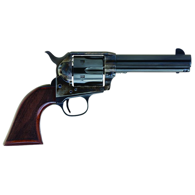 Cimarron AR410 Arizona Ranger  45 Colt (LC) 6 Shot, 4.75" Blue w/Engraved "Arizona Ranger" Steel Barrel, Blued Cylinder, Color Case Hardened Steel Frame, Checkered Walnut Grip, Exposed Hammer