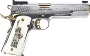 GIRSAN MC1911S WE THE PEOPLE - 9MM GOVT 5" CHROME/GOLD 9RD - Image 2