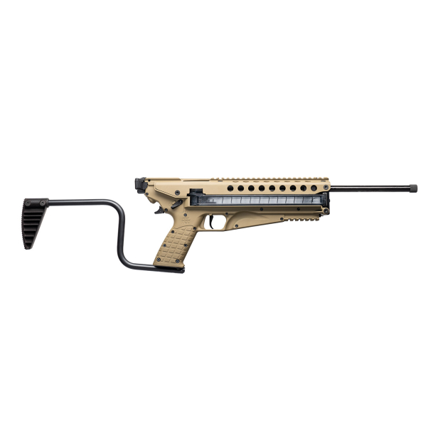Kel-Tec R50TAN R50 5.7x28mm 50+1 16.10" Threaded Barrel, Tan Receiver & Polymer Grip, Side-Folding Stock, Adjustable Sights, QD Sling Mount
