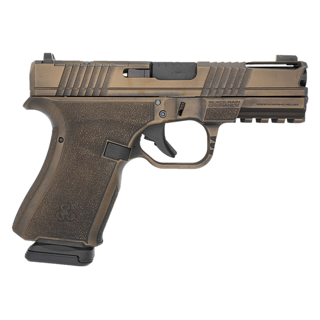 Black Rain Ordnance FLP9MMBB   Compact Frame 9mm 15+1 4" Stainless Steel Slide