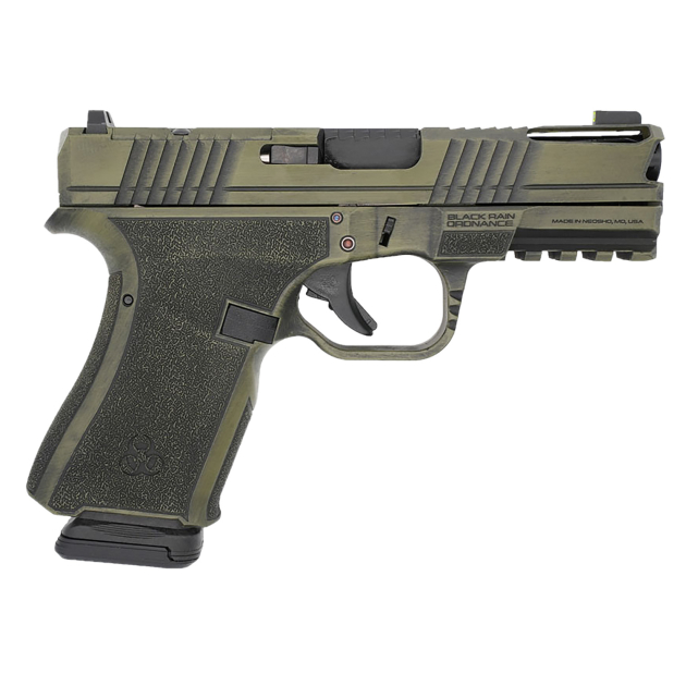 Black Rain Ordnance FLP9MMBGB   Compact Frame 9mm 15+1 4" Stainless Steel Slide