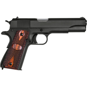 AUTO-ORDNANCE 1911A1 45ACP - MATTE BLACK WOOD GRIPS US LOGO - Image 2