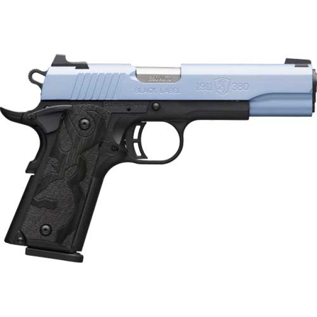 BROWNING 1911-380 BLACK LABEL - 380ACP 4.25"FS 8RD POLARBLUE