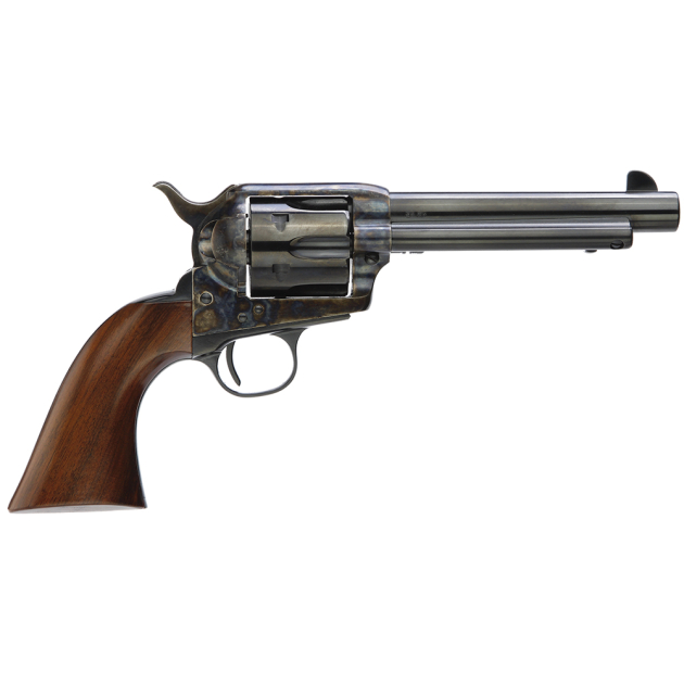Taylors & Company 5001DE 1873 Gunfighter Deluxe 45 Colt (LC) 6rd 5.50" Blued Cylinder & Barrel Color Case Hardened Steel Frame Walnut Army Size Grip (Taylor Tuned)