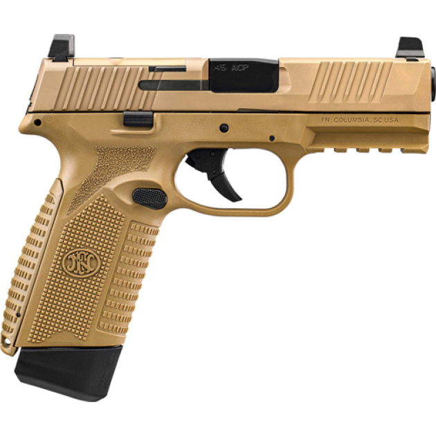 FN 545 MRD 45 ACP NMS - 2-15 RD MAGS FDE