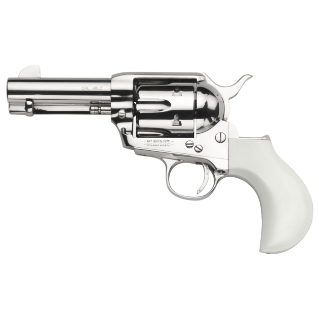 Taylors & Company 200072 1873 Cattleman 45 Colt (LC) Caliber with 3.50" Barrel, 6rd Capacity Cylinder, Overall Nickel-Plated Finish Steel & Ivory Birdshead Synthetic Grip