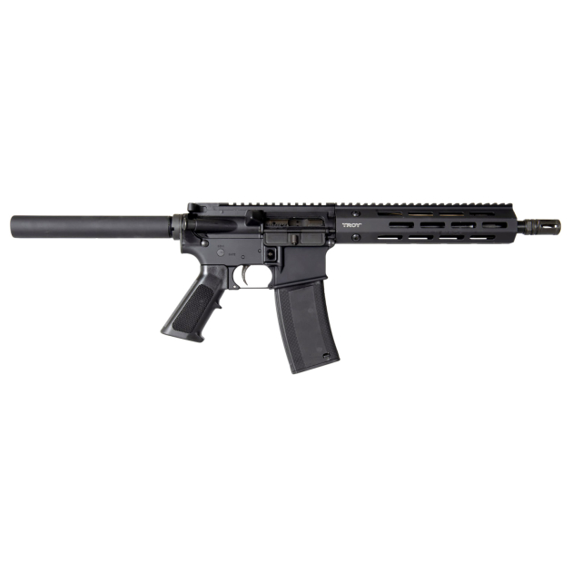 Troy Ind SPSTCA310BTB1 A3 223 Rem Caliber with 10.50" Barrel, 30+1 Capacity, Black Metal Finish, Fixed Pistol Grip Stock & Black Polymer Grip Right Hand