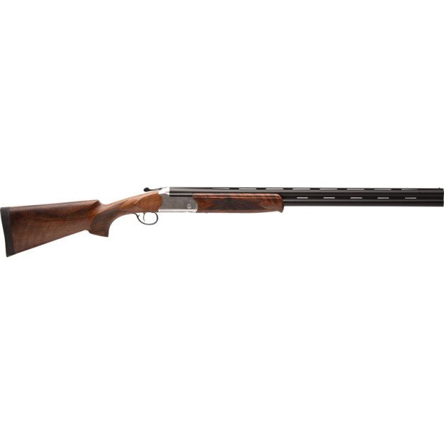 STEVENS 555E O/U 12GA 28" MC5 - SILVER ENGRAVED/WALNUT