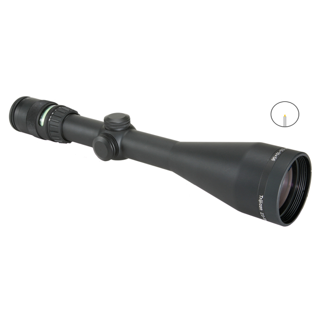 Trijicon 200033 AccuPoint Black Hardcoat Anodized 2.5-10x56mm 30mm Tube, Illuminated Green Triangle Post Reticle