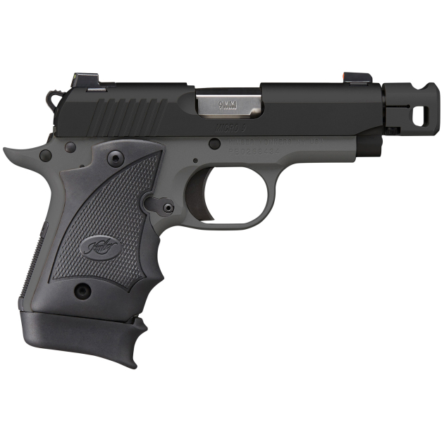 Kimber Mfg.,inc 3300246 Micro 9 MC TP 9mm 7+1 3.65" KimPro Black Stainless Steel Slide KimPro Gray Black Hogue Rubber Wraparound Grip
