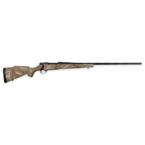 Weatherby VHH7MMPR6B Vanguard Outfitter Full Size 7mm PRC 3+1 26" Black Cerakote #2 Fluted/Threaded Barrel & Drilled & Tapped Steel Receiver, Tan w/Brown & White Sponge Monte Carlo Synthetic Stock