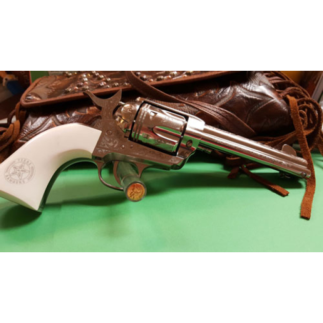 CIMARRON TEXAS RANGERS 45LC - PW FS 4.75" ENGRAVED NICKEL