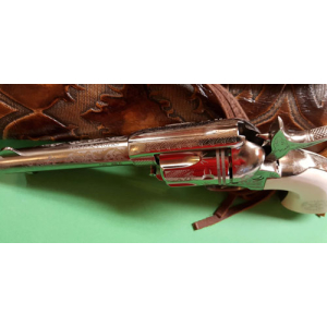 CIMARRON TEXAS RANGERS 45LC - PW FS 4.75" ENGRAVED NICKEL - Image 2