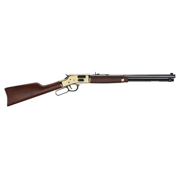 Henry H006G Side Gate  44 Mag/44 Special 10+1 20" Blued Octagon Barrel, Polished Brass Rec, American Walnut Stock, Adj. Sight