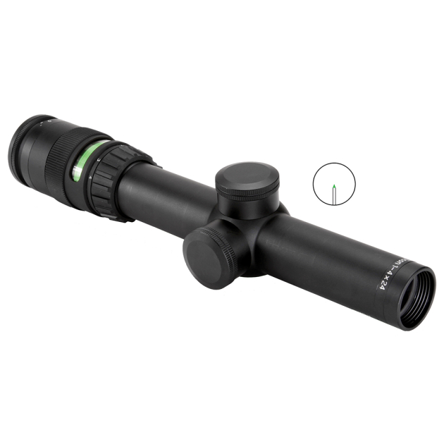 Trijicon 200057 AccuPoint Black Hardcoat Anodized 1-4x 24mm 30mm Tube Illuminated Green Triangle Post Reticle