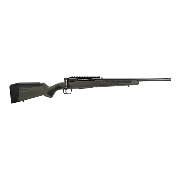 Savage Arms 57653 Impulse Hog Hunter 308 Win 4+1 Matte Black 18" Threaded Barrel/Rec, Matte OD Green Fixed AccuStock with AccuFit, Includes Detachable Box Mag