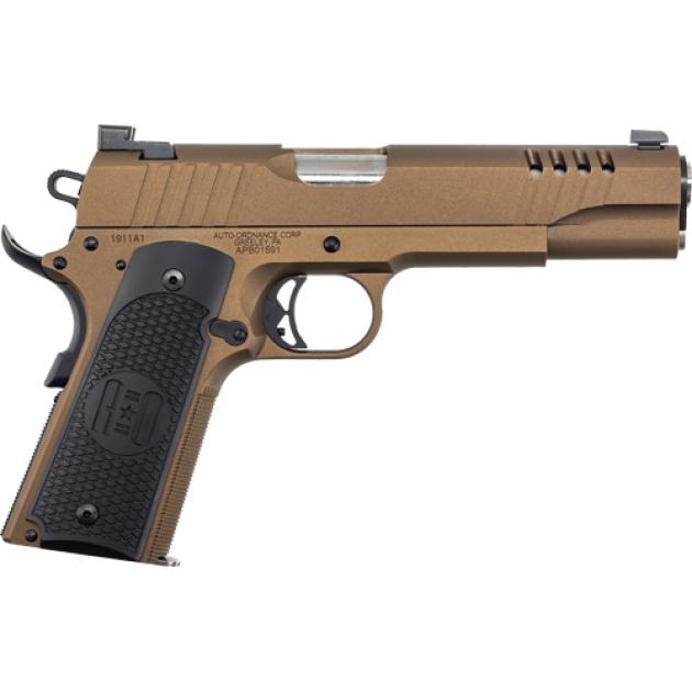 AUTO-ORDNANCE 1911A1 45ACP SS - BURNT BRONZE G10 GRIPS