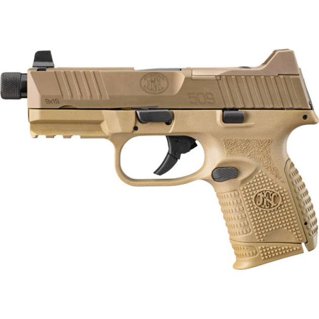 FN 509 COMPACT TACTICAL 9MM - 1-24RD 1-12RD NS FDE/FDE