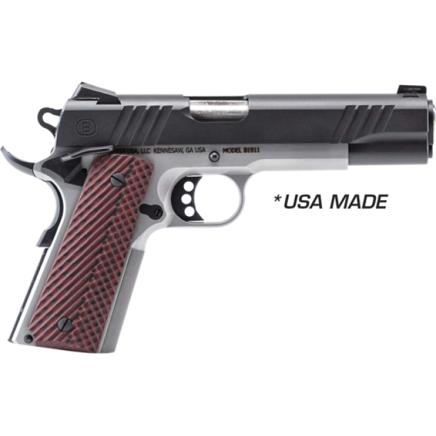 BERSA B1911 45ACP BLACK/SS - 5" BBL VZ GRIP W/ SIGHTS 8RD