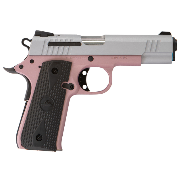 Citadel CIT380ROSE M1911 Baby Compact Frame 380 ACP 7+1, 3.75" Stainless Steel Barrel, Silver Serrated Steel Slide, Rose Cerakote Aluminum Frame w/Beavertail, Ambidextrous
