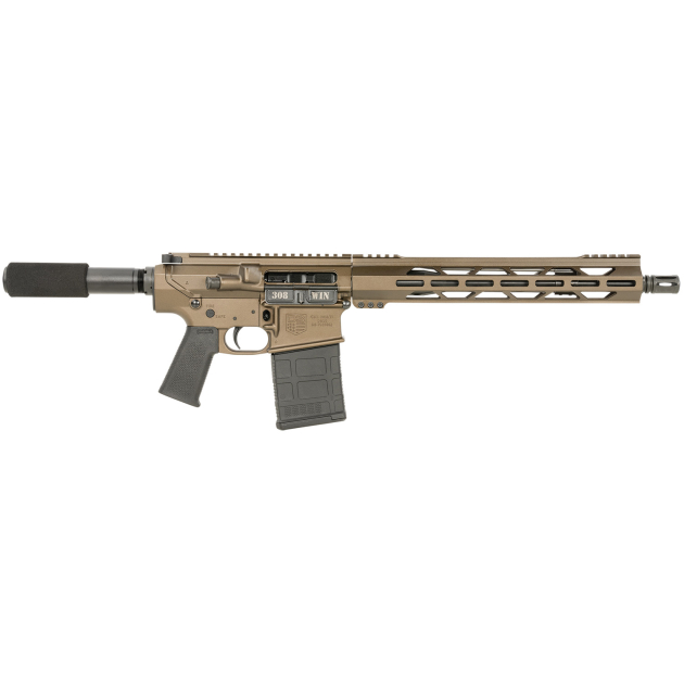 Diamondback DB1222C071 DB10  308 Win 20+1 13.50", Midnight Bronze, Carbon Lower, 9" M-LOK Handguard, Black Padded Buffer Tube/Magpul Grip