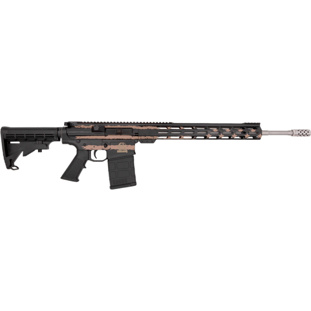 GLFA AR10 RIFLE 6.5CM 20" S/S - BBL 10-SHOT DESERT FLAG