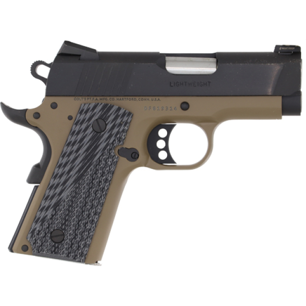 COLT DEFENDER 45ACP 3" FRONT - NIGHT SIGHT 7RD FDE BLACK