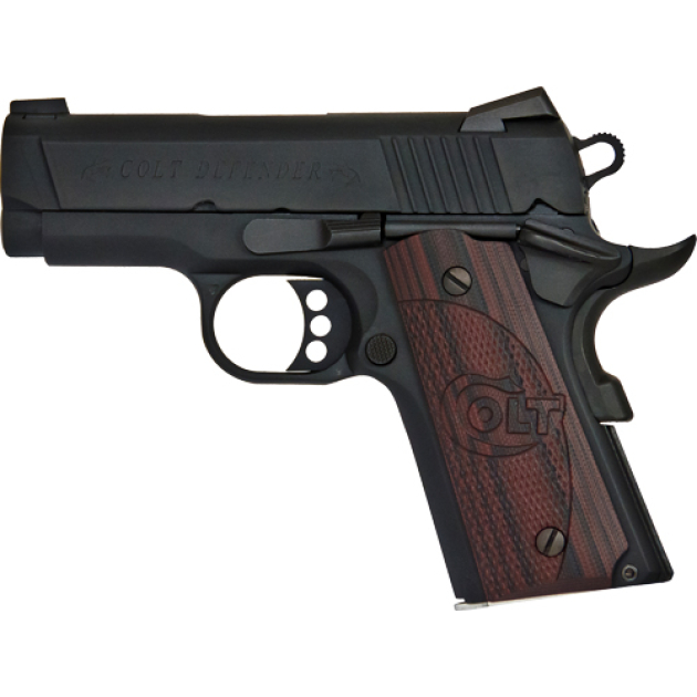 COLT DEFENDER 9MM 3" FRONT - NGT SGT 7-SHOT ALLOY/BLUED G10