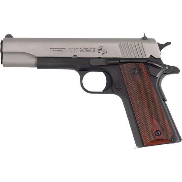 COLT 1911 45ACP 5" FS 7-SHOT - TWO TONE ROSEWOOD GRIPS