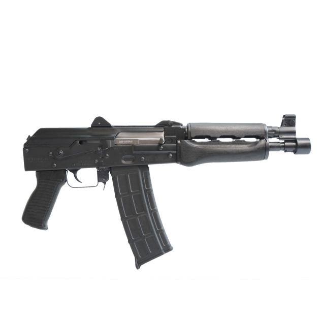 Zastava ZPAP85 AK-47 Pistol BULGED TRUNNION 1.5MM RECEIVER - Stained Wood Handguard | 5.56NATO | 10" Chrome Lined Barrel