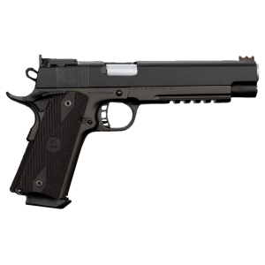 Rock Island 52008 Pro Ultra Match 10mm Auto Caliber with 6" Barrel, 8+1 Capacity, Overall Black Parkerized Finish Steel, Picatinny Rail/Beavertail Frame, Serrated Slide & Black Rubber Grip