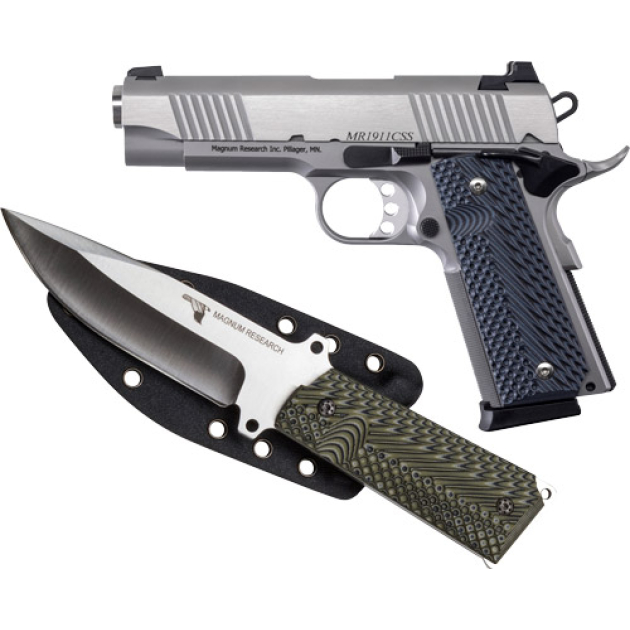 DESERT EAGLE 1911 COMMANDER - 45ACP 4.3" FS SS G10 W/KNIFE