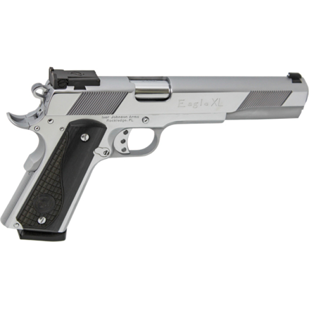IVER JOHNSON EAGLE XL - 45ACP 6" ADJ POLISHED CHROME