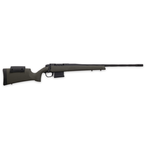 Weatherby 3WRXP240WR6B 307 Range XP 240 Wthby Mag 5+1 24" Fluted, Black Barrel/Rec, OD Green Synthetic Stock with Adj. Cheek Rest, Accubrake Muzzle Brake, TriggerTech Trigger